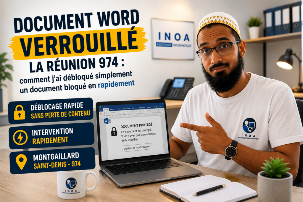 Document Word verrouillé à La Réunion 974